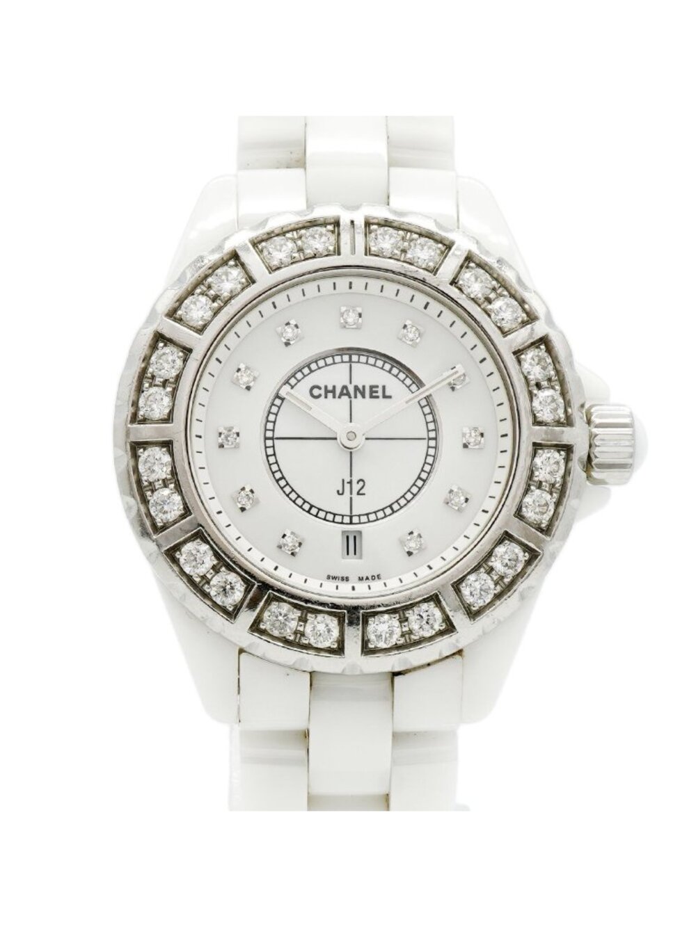 Chanel Diamond White Dial Watch